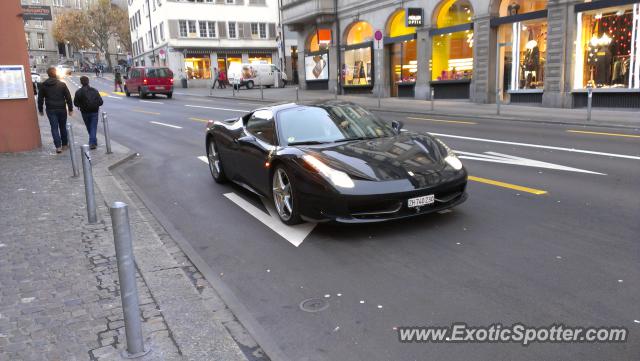 Ferrari 458 Italia spotted in Zurich, Switzerland