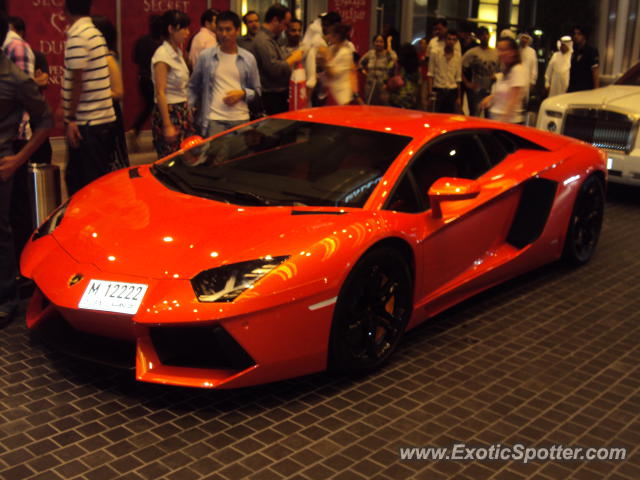 Lamborghini Aventador spotted in Dubai, United Arab Emirates