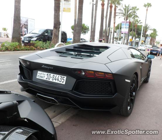 Lamborghini Aventador spotted in Cannes, France