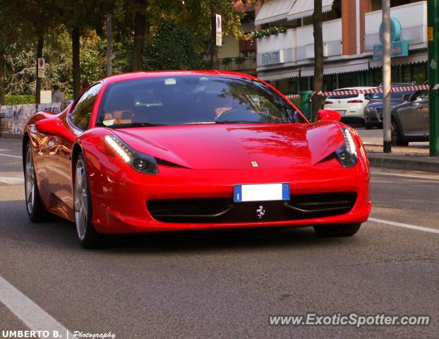 Ferrari 458 Italia spotted in Conegliano, Italy