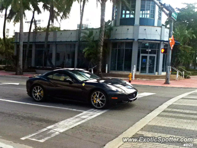 Ferrari California spotted in Miami Beach, Florida