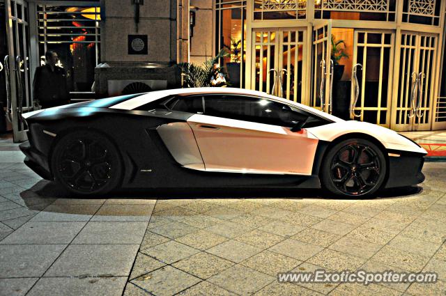 Lamborghini Aventador spotted in KLCC Twin Tower, Malaysia