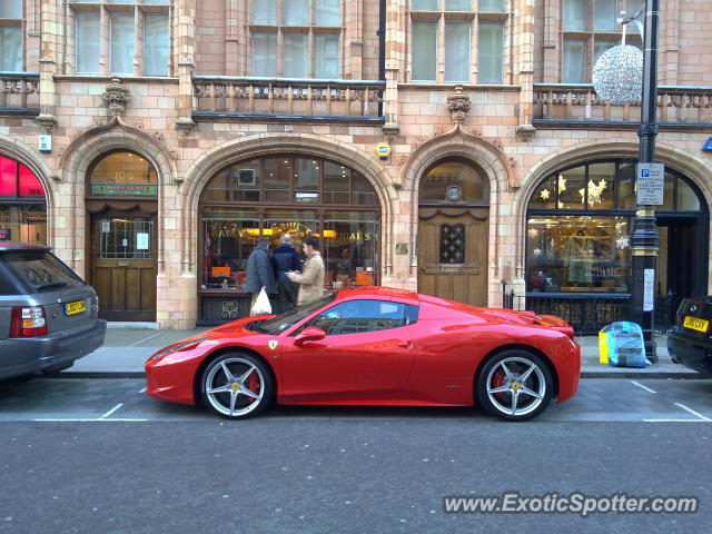 Ferrari 458 Italia spotted in London, United Kingdom