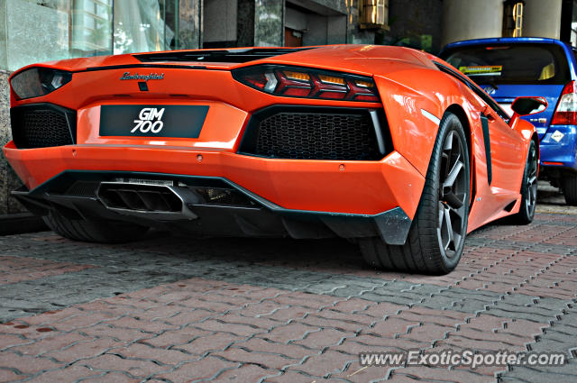 Lamborghini Aventador spotted in Bukit Bintang KL, Malaysia