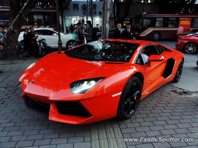 Lamborghini Aventador spotted in Nanning,Guangxi, China