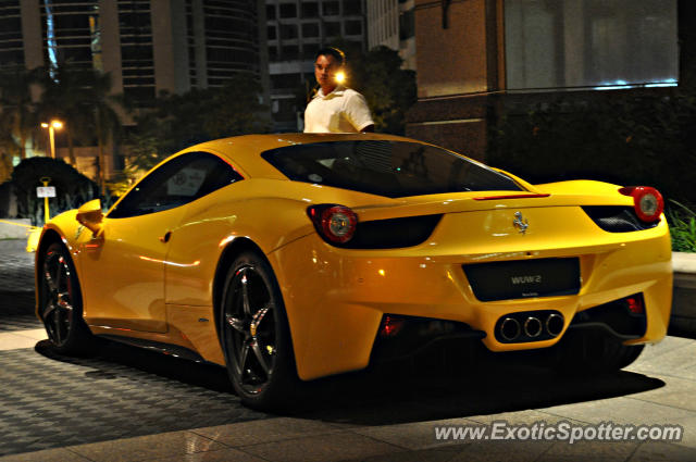 Ferrari 458 Italia spotted in KLCC Twin Tower, Malaysia