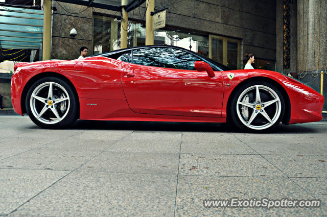 Ferrari 458 Italia spotted in Grand Hyatt KLCC, Malaysia