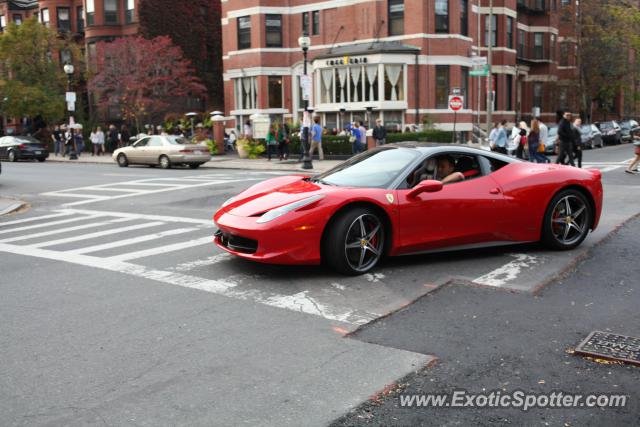 Ferrari 458 Italia spotted in Boston, Massachusetts