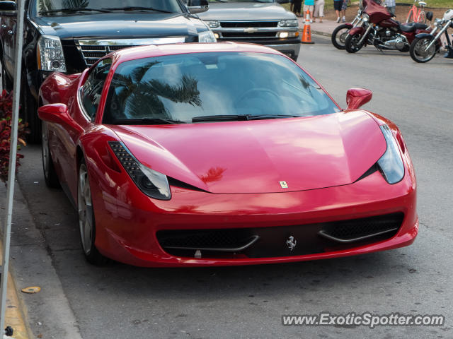 Ferrari 458 Italia spotted in Miami Beach, Florida