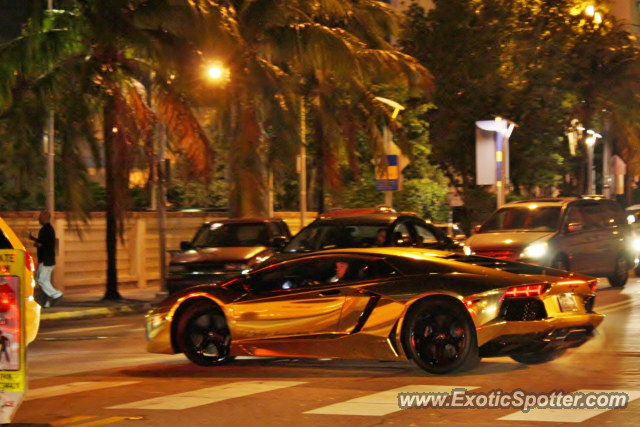 Lamborghini Aventador spotted in Miami, Florida