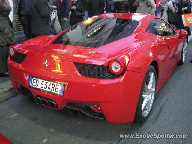 Ferrari 458 Italia spotted in Milano, Italy