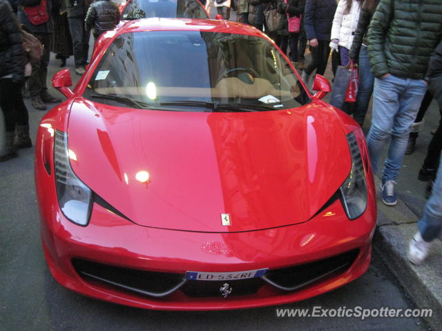 Ferrari 458 Italia spotted in Milano, Italy