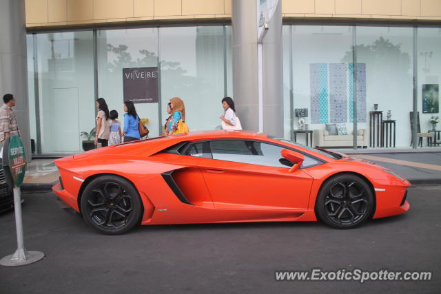 Lamborghini Aventador spotted in Surabaya, Indonesia