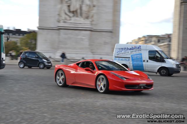 Ferrari 458 Italia spotted in Paris, France