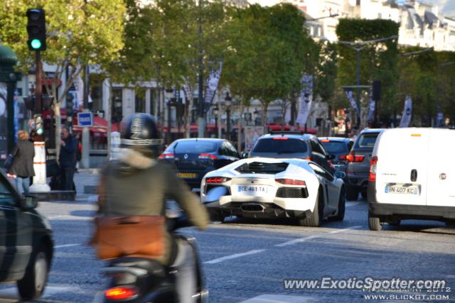 Lamborghini Aventador spotted in Paris, France