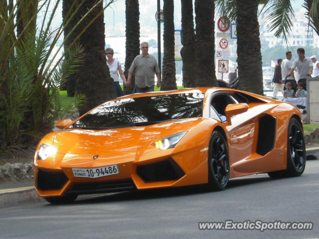 Lamborghini Aventador spotted in Cannes, France