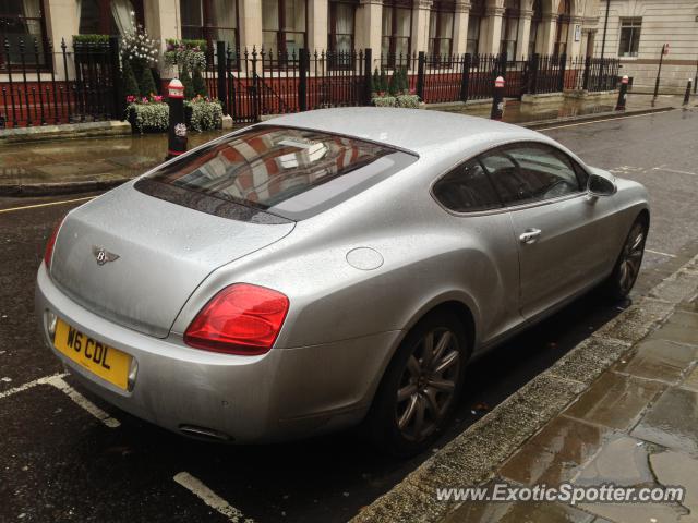 Bentley Continental spotted in London, United Kingdom