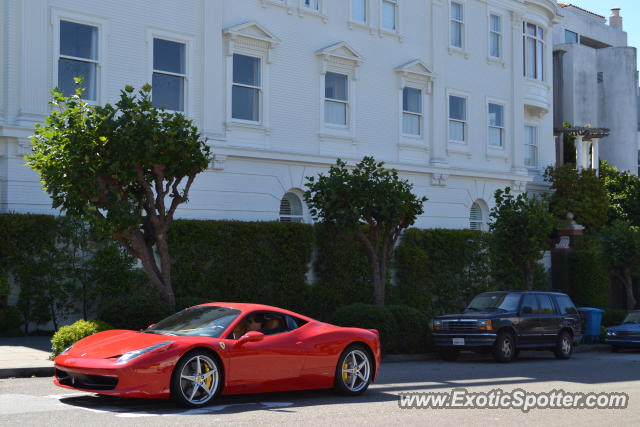 Ferrari 458 Italia spotted in San Francisco, California