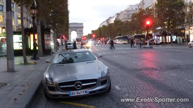 Mercedes SLS AMG spotted in Paris, France