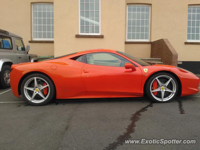 Ferrari 458 Italia spotted in Castletown, United Kingdom