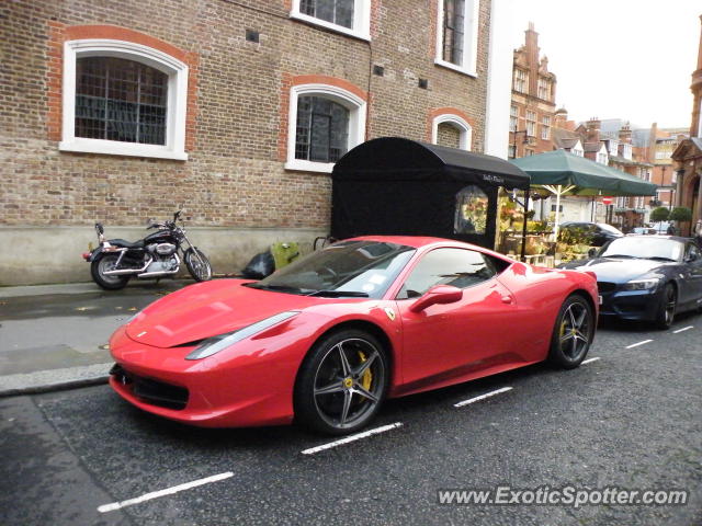 Ferrari 458 Italia spotted in London, United Kingdom