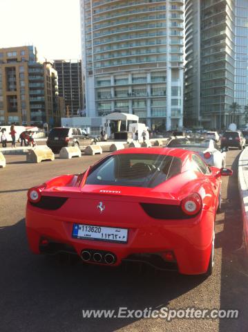 Ferrari 458 Italia spotted in Beirut, Lebanon