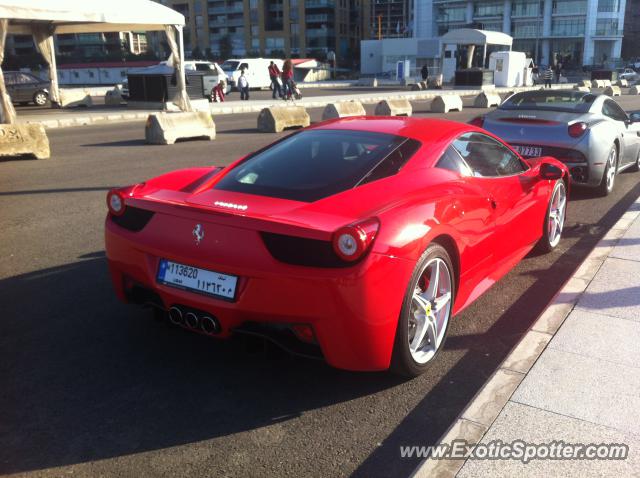 Ferrari 458 Italia spotted in Beirut, Lebanon