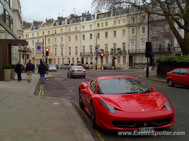 Ferrari 458 Italia spotted in London, United Kingdom