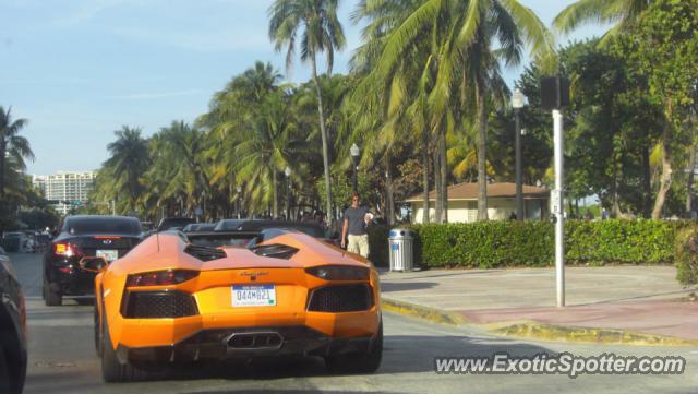 Lamborghini Aventador spotted in Miami, Florida