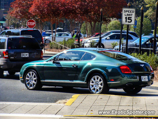 Bentley Continental spotted in Buckhead, Georgia