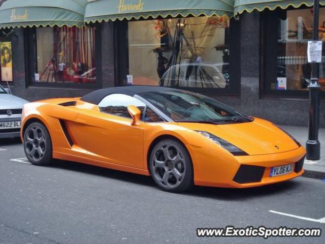 Lamborghini Gallardo spotted in London, United Kingdom