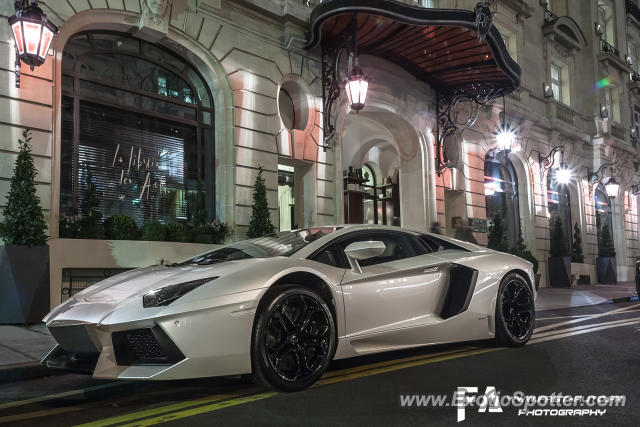 Lamborghini Aventador spotted in Paris, France