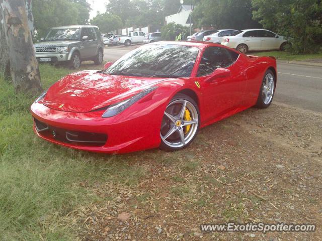 Ferrari 458 Italia spotted in Pretoria, South Africa