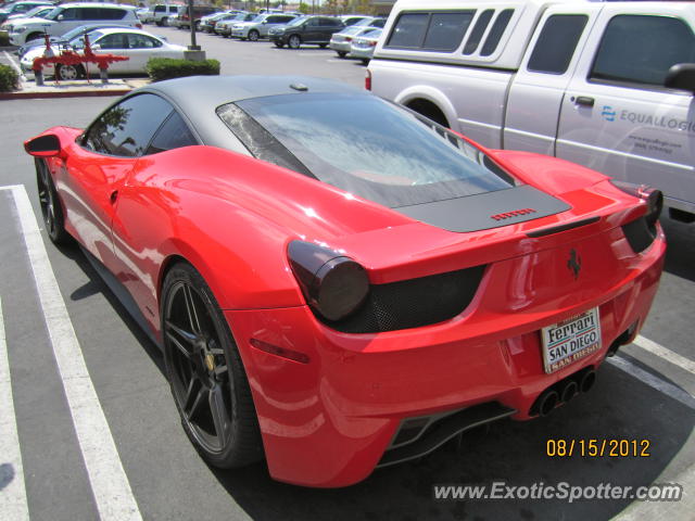 Ferrari 458 Italia spotted in Carmel Valley, California