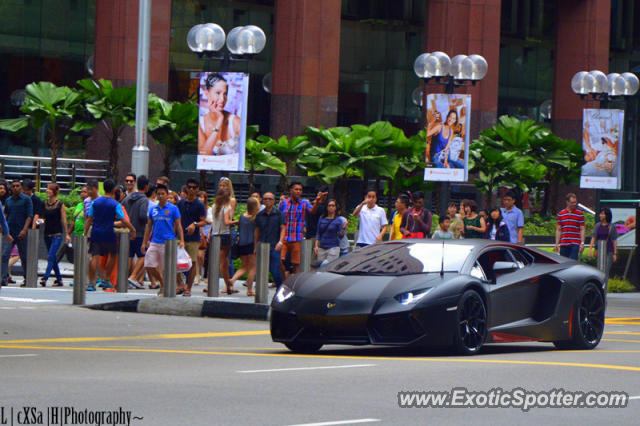 Lamborghini Aventador spotted in Orchard road, Singapore