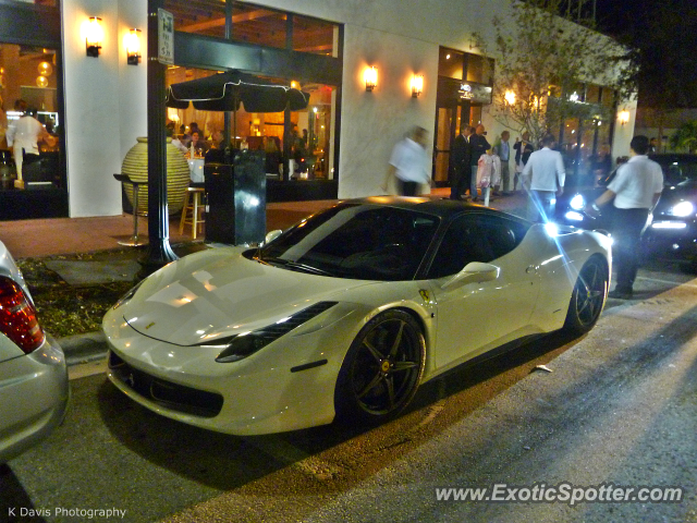 Ferrari 458 Italia spotted in Miami Beach, Florida