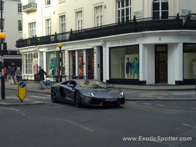 Lamborghini Aventador spotted in London, United Kingdom