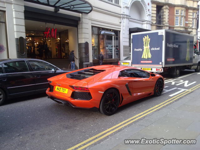 Lamborghini Aventador spotted in London, United Kingdom