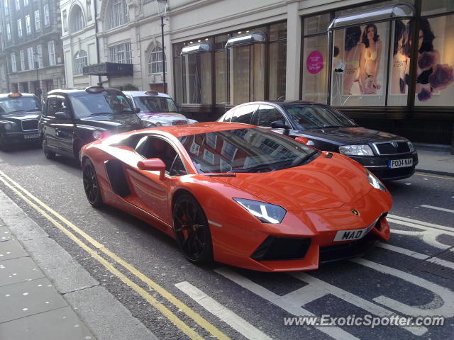 Lamborghini Aventador spotted in London, United Kingdom