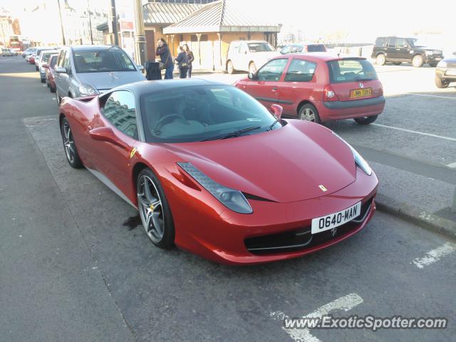 Ferrari 458 Italia spotted in Douglas, United Kingdom