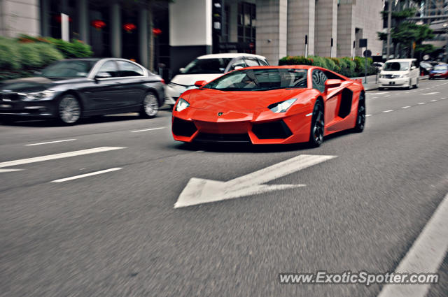 Lamborghini Aventador spotted in Bukit Bintang KL, Malaysia