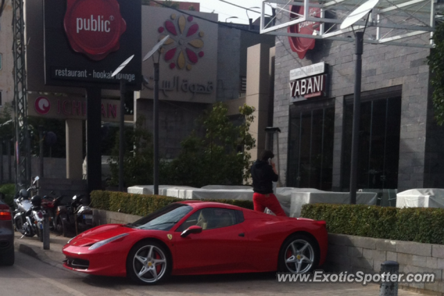 Ferrari 458 Italia spotted in Beirut, Lebanon