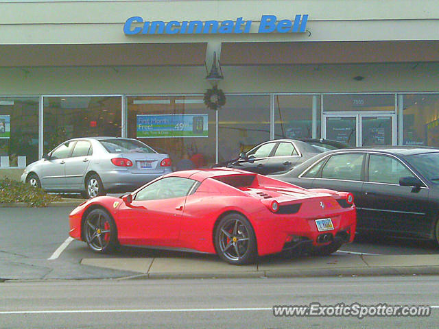 Ferrari 458 Italia spotted in Cincinnati, Ohio