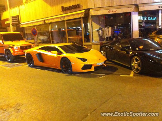 Lamborghini Aventador spotted in Cannes, France