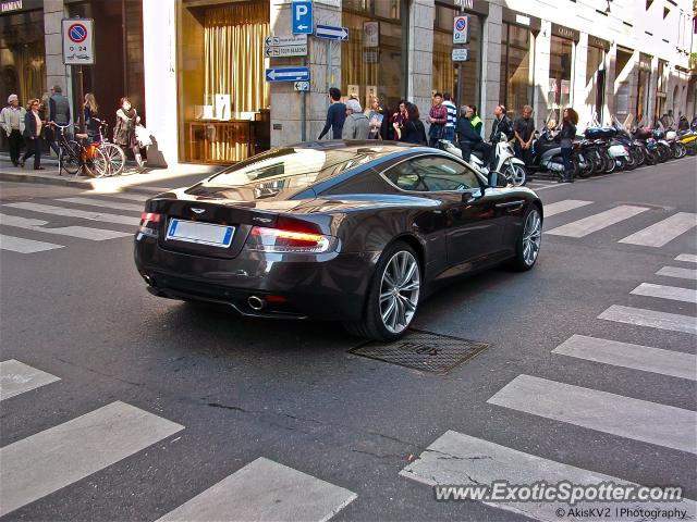 Aston Martin Virage spotted in Milan, Italy