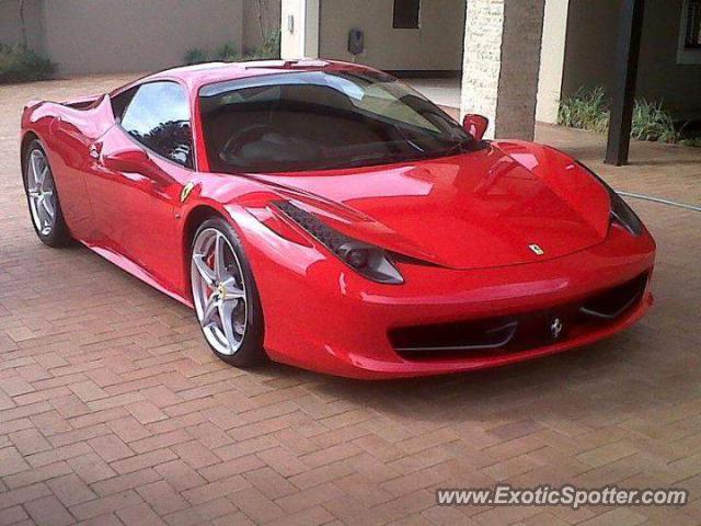 Ferrari 458 Italia spotted in Pretoria, South Africa