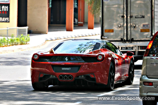 Ferrari 458 Italia spotted in Bukit Bintang KL, Malaysia