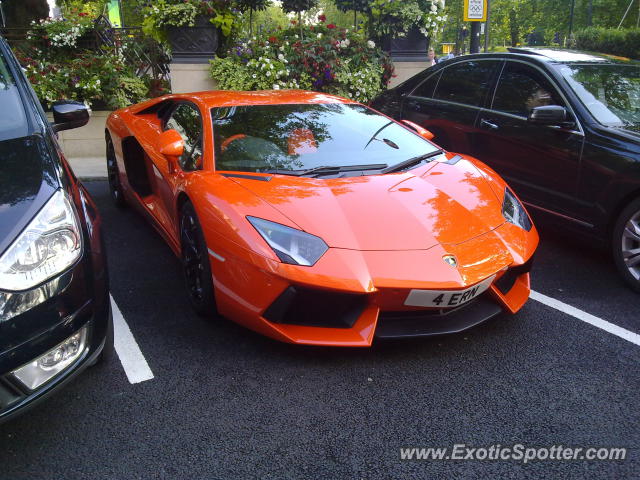 Lamborghini Aventador spotted in London, United Kingdom