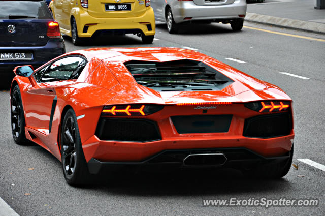 Lamborghini Aventador spotted in Bukit Bintang KL, Malaysia