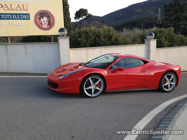 Ferrari 458 Italia spotted in Montblanc, Spain